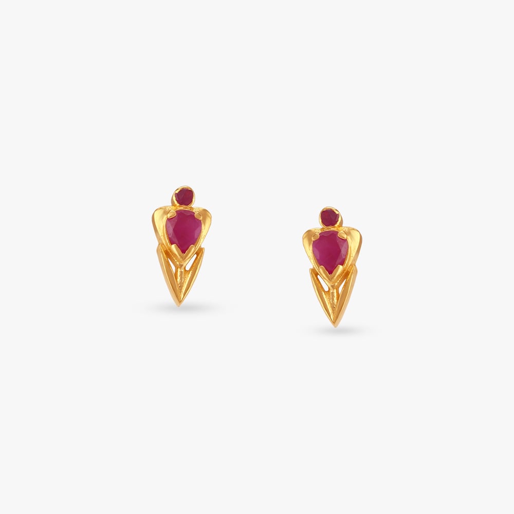 Bold Geometry Stud Earrings,,hi-res image number null