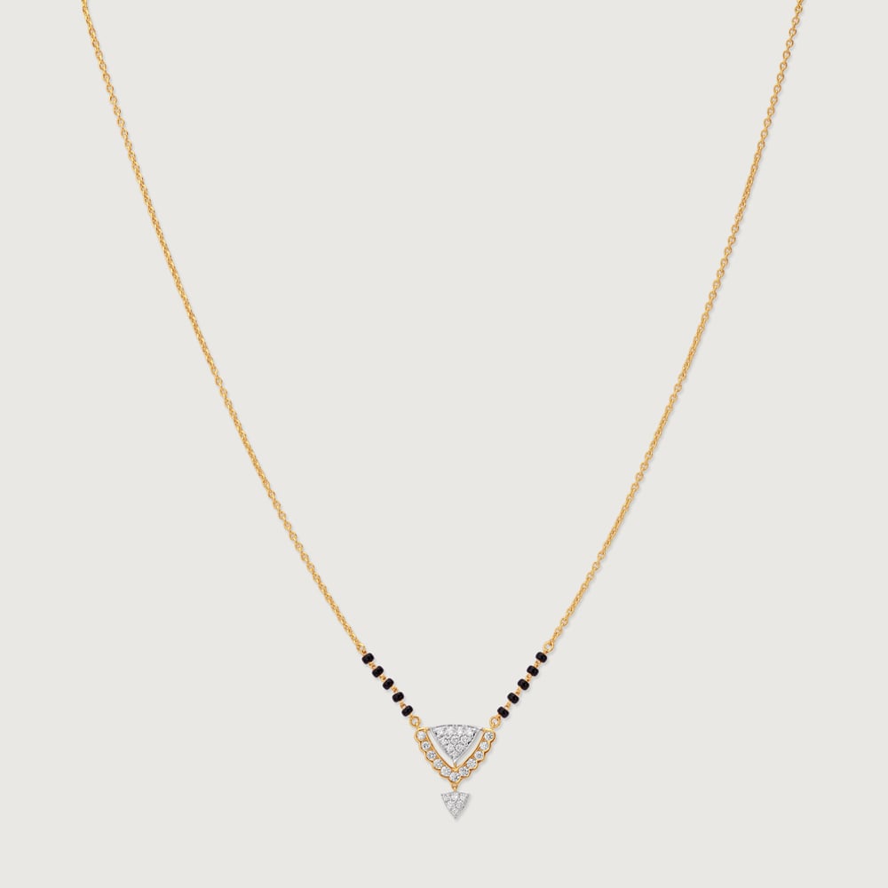 Graceful Geometric Diamond Mangalsutra,,hi-res image number null