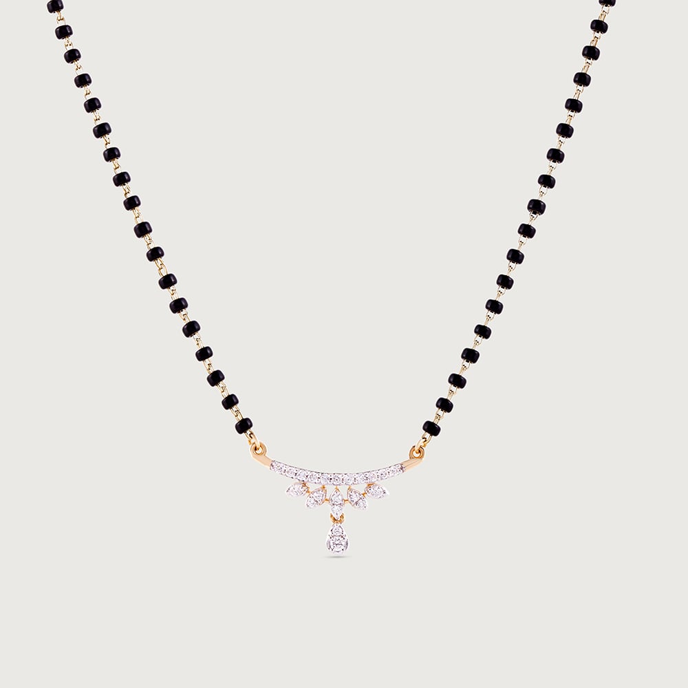 Dewdrop Elegance Gold and Diamond Mangalsutra,,hi-res image number null