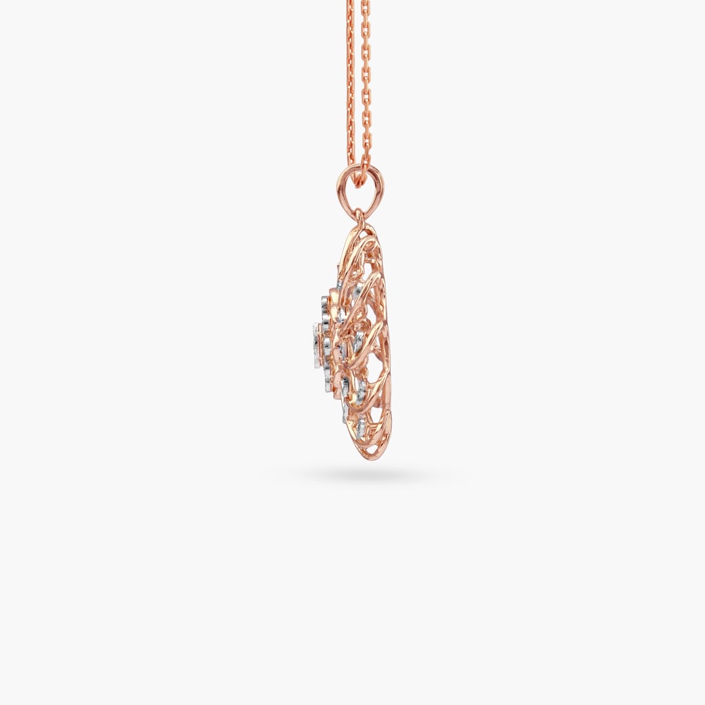 Floret Grace Diamond Pendant and Earrings Set,,hi-res image number null