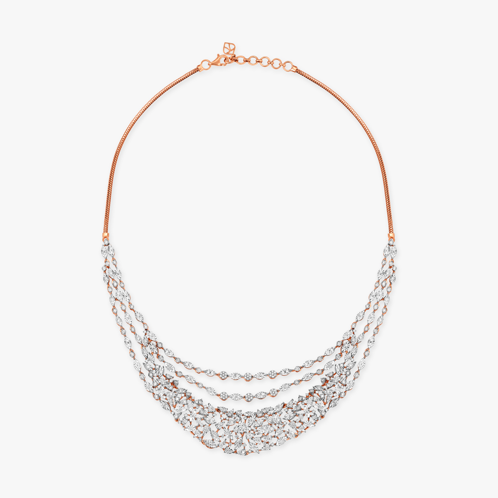 Dazzling Blooms Diamond Necklace Set,,hi-res image number null