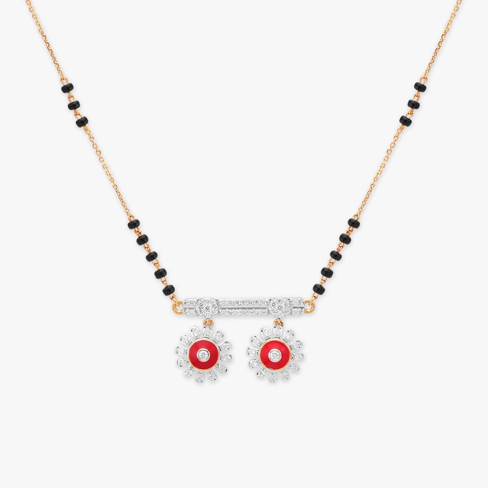 

Vibrant Kumkum Wati Diamond Mangalsutra