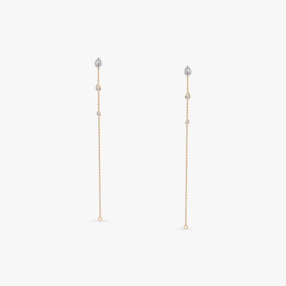 Cascading Dew Diamond Drop Earrings,,hi-res image number null