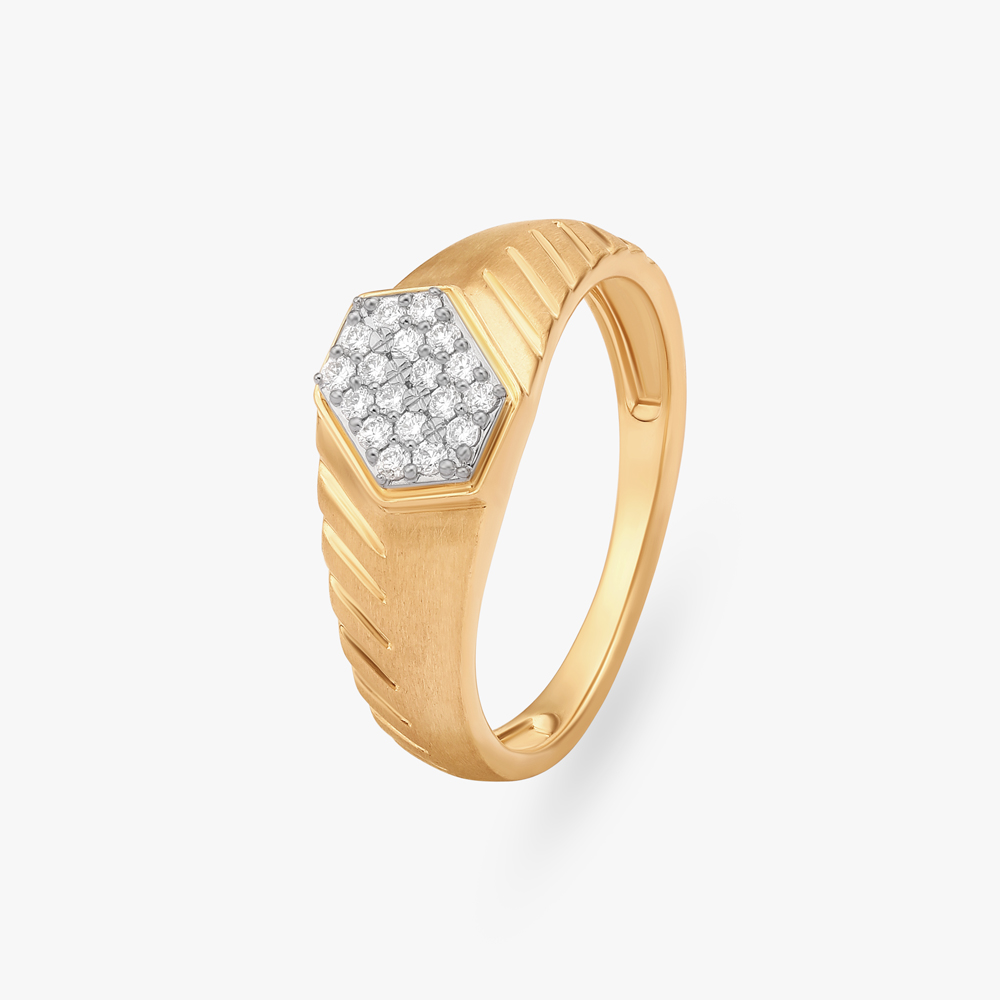 

Hexagonal Maze Finger Ring For Men