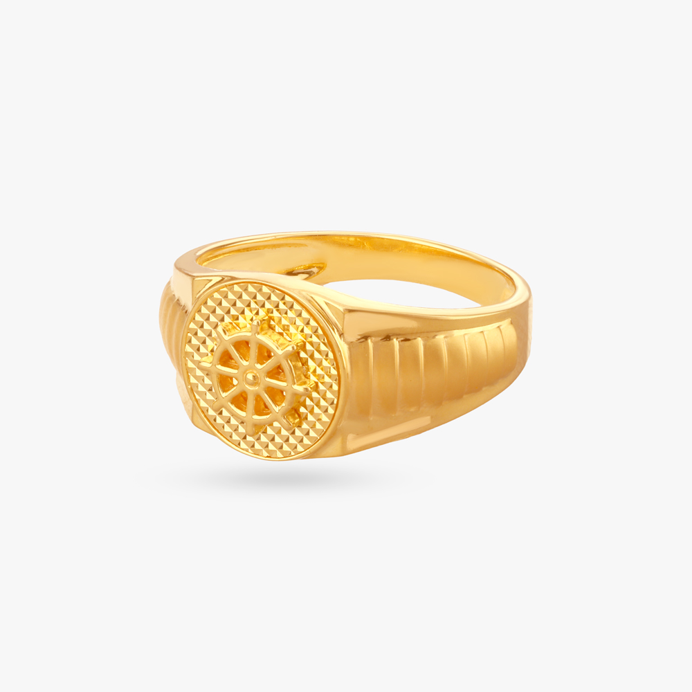 Captain Crest Gold Ring For Men,,hi-res image number null