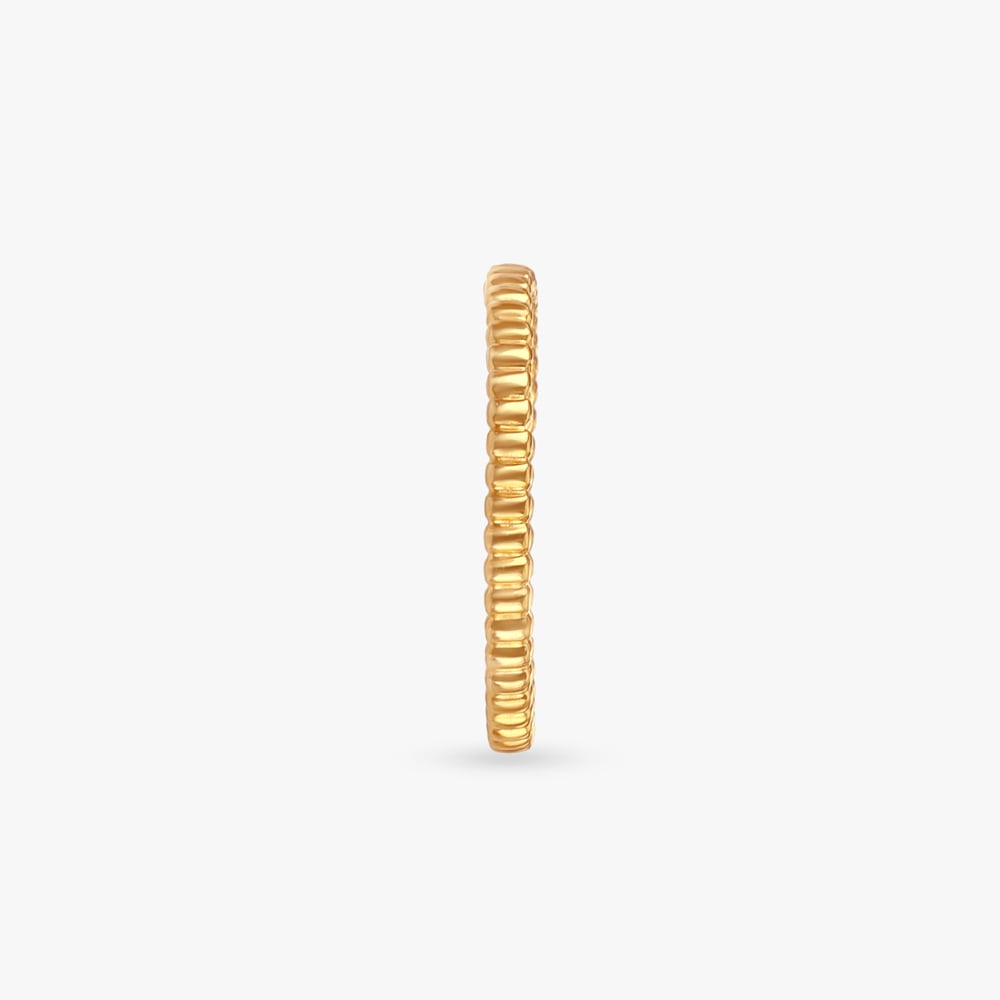 Ribbed Rhythm Gold Ring,,hi-res image number null