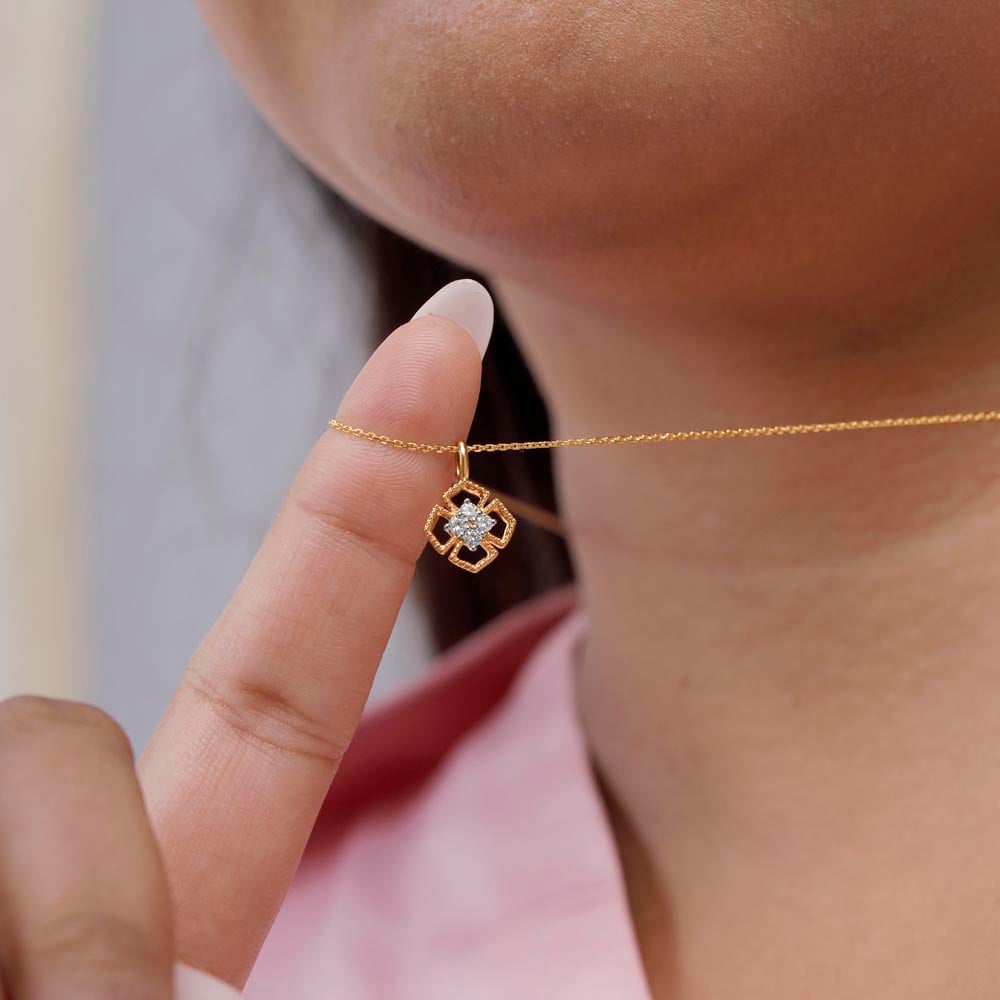 Bloom Crest Diamond Necklace,,hi-res image number null