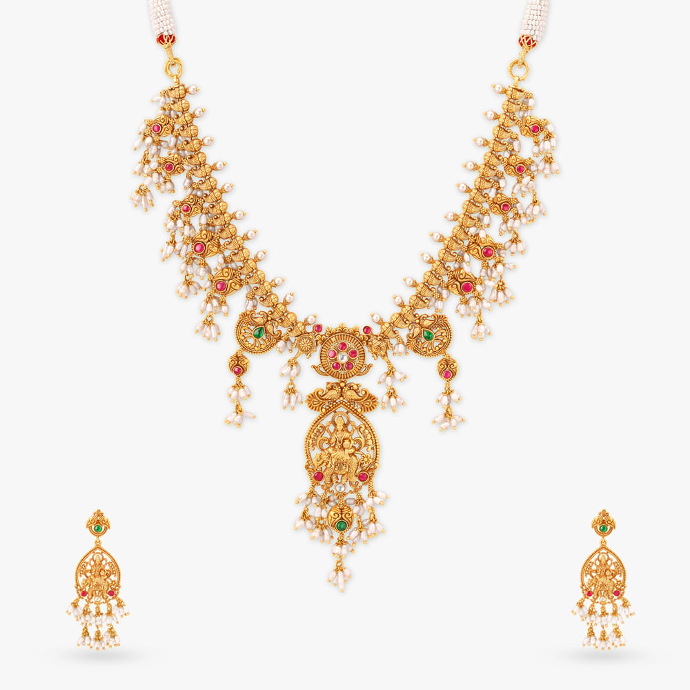 Elegant Gold Guttapusalu Set,,hi-res image number null