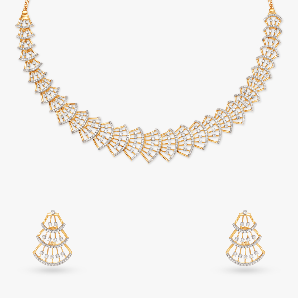 Glamorous Radiance Natural diamond Necklace Set,,hi-res image number null