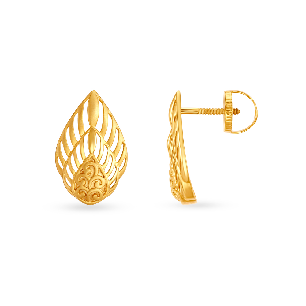 Subtle Filigree Stud Earrings,,hi-res image number null
