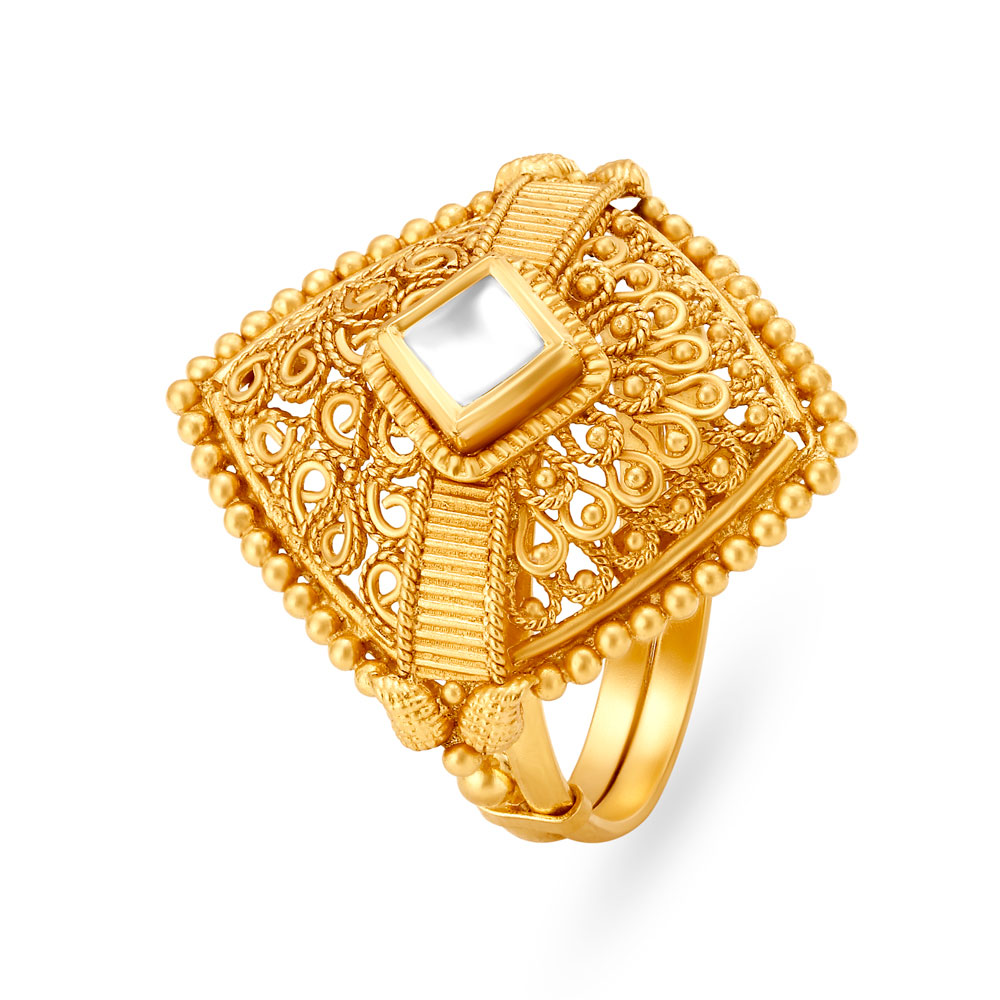 Buy Mia By Tanishq Nature's Finest Gold Petal Perfection Ring Online At  Best Price @ Tata CLiQ