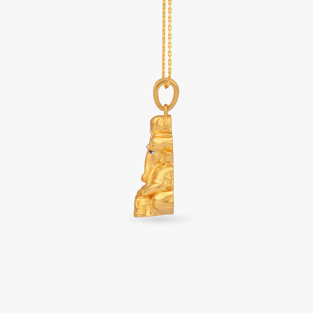 Utsav Ganesha Gold Pendant,,hi-res image number null