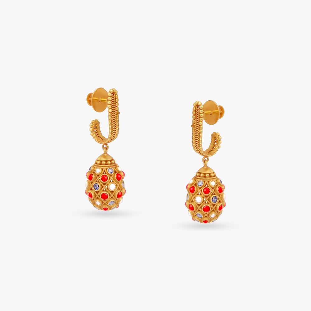 Cosmic Spark Gold Hoop Earrings,,hi-res image number null