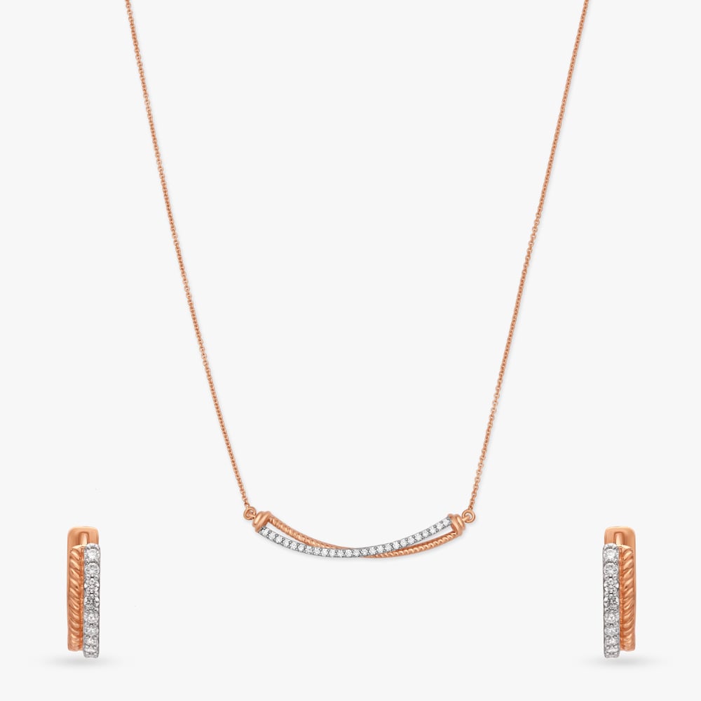 

Basic Charms Diamond Necklace Set