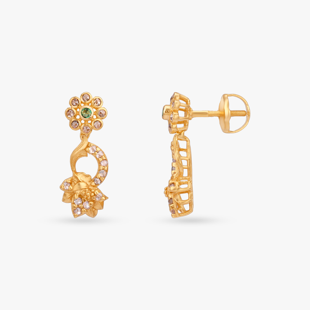 Looped Radiance Gold Drop Earrings,,hi-res image number null