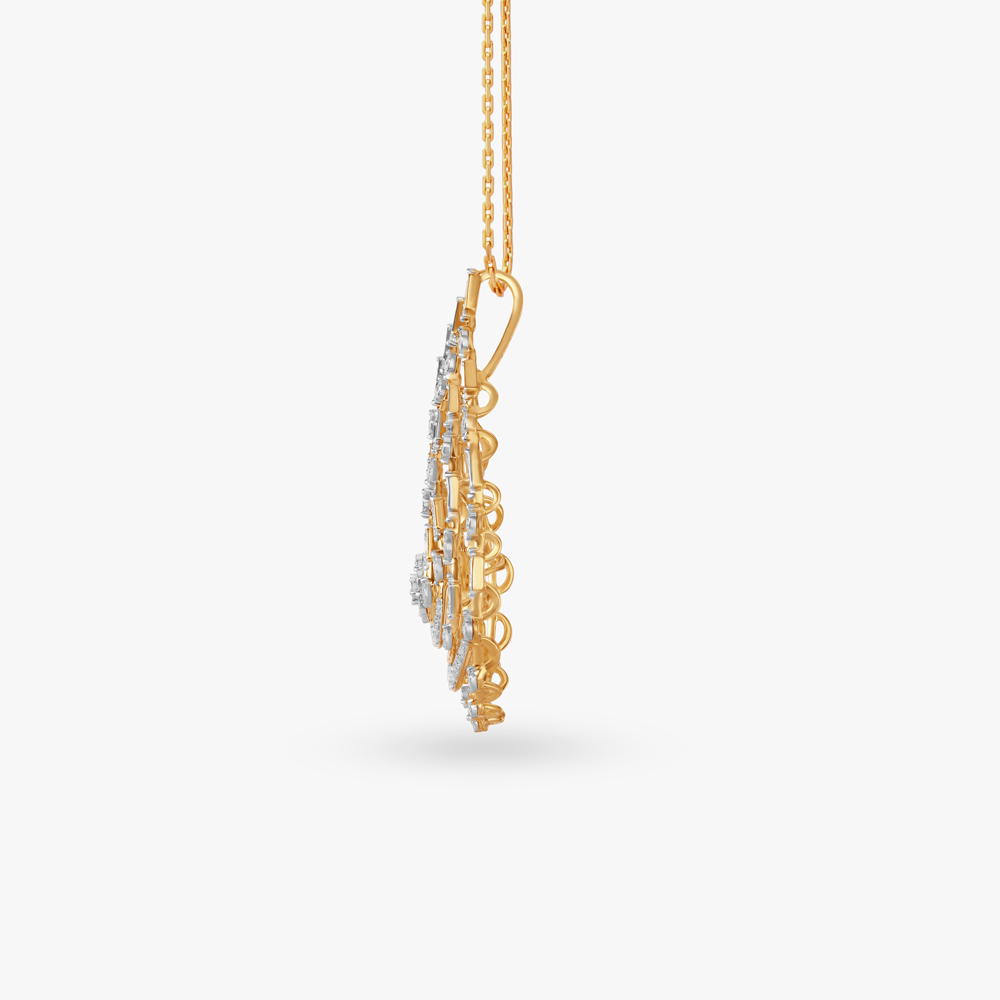 Spiral Diamond Pendant,,hi-res image number null