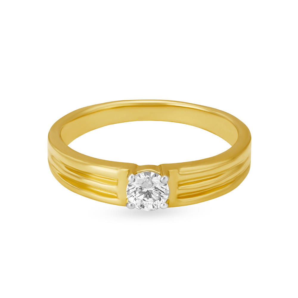 Charming Tiered Single Stone Solitaire Ring for Men,,hi-res image number null