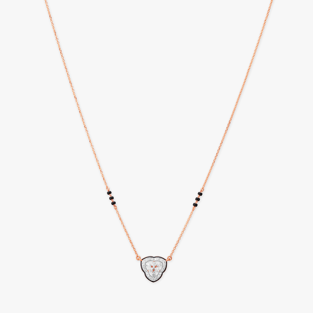 Bloomed Heart Diamond Mangalsutra,,hi-res image number null