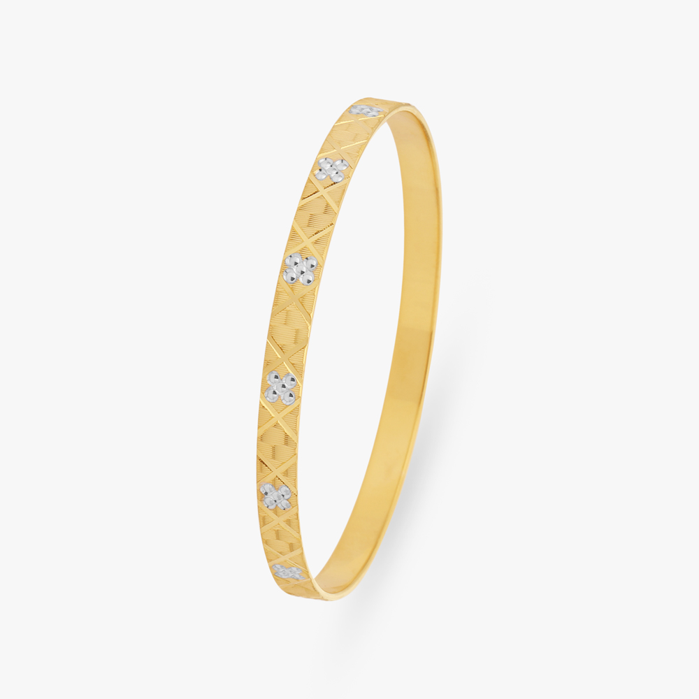 Rhodium Gold Bangle Set,,hi-res image number null