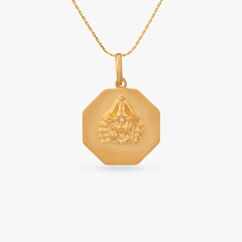 Venkateshwara Grace Gold Pendant for Men,,hi-res image number null