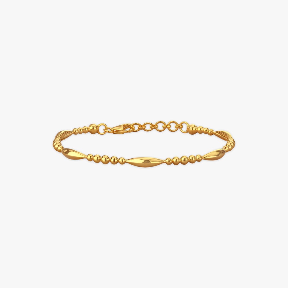 

Glint Bead Gold Bangle