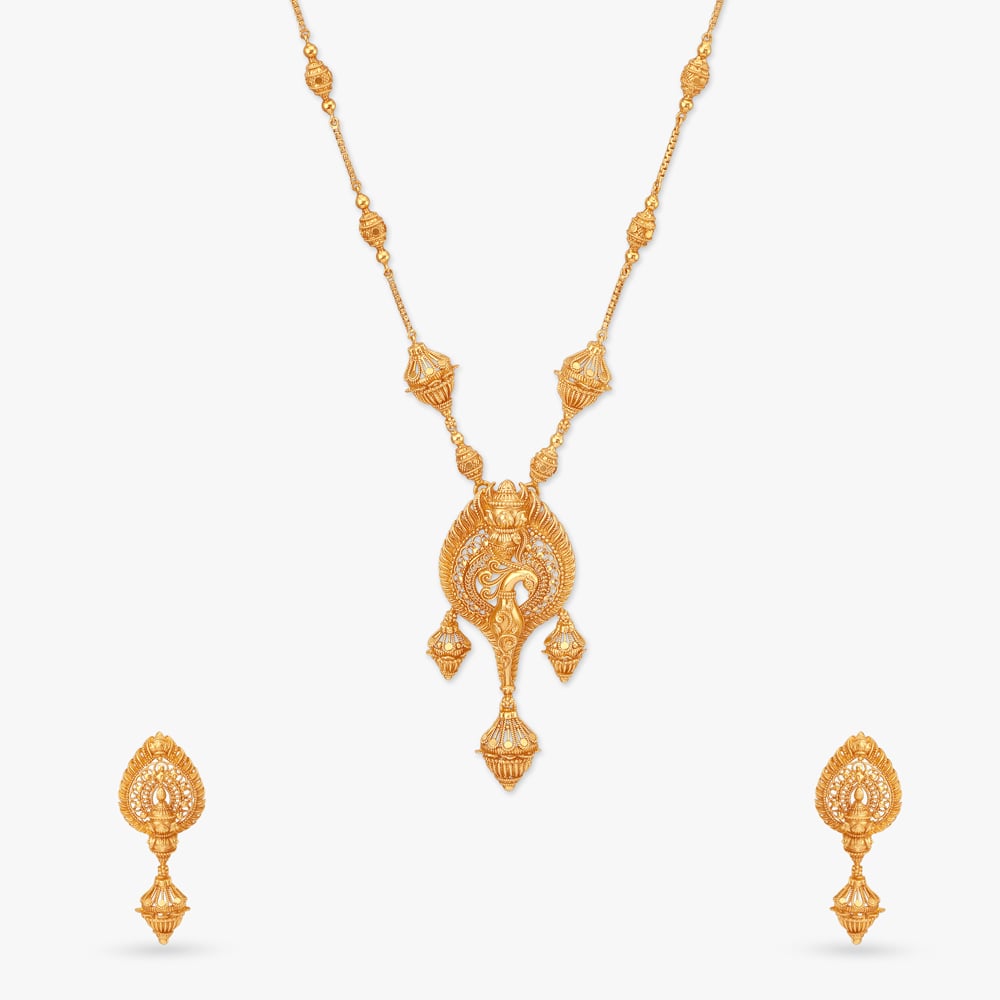 

Cosmic Wings Gold Necklace Set