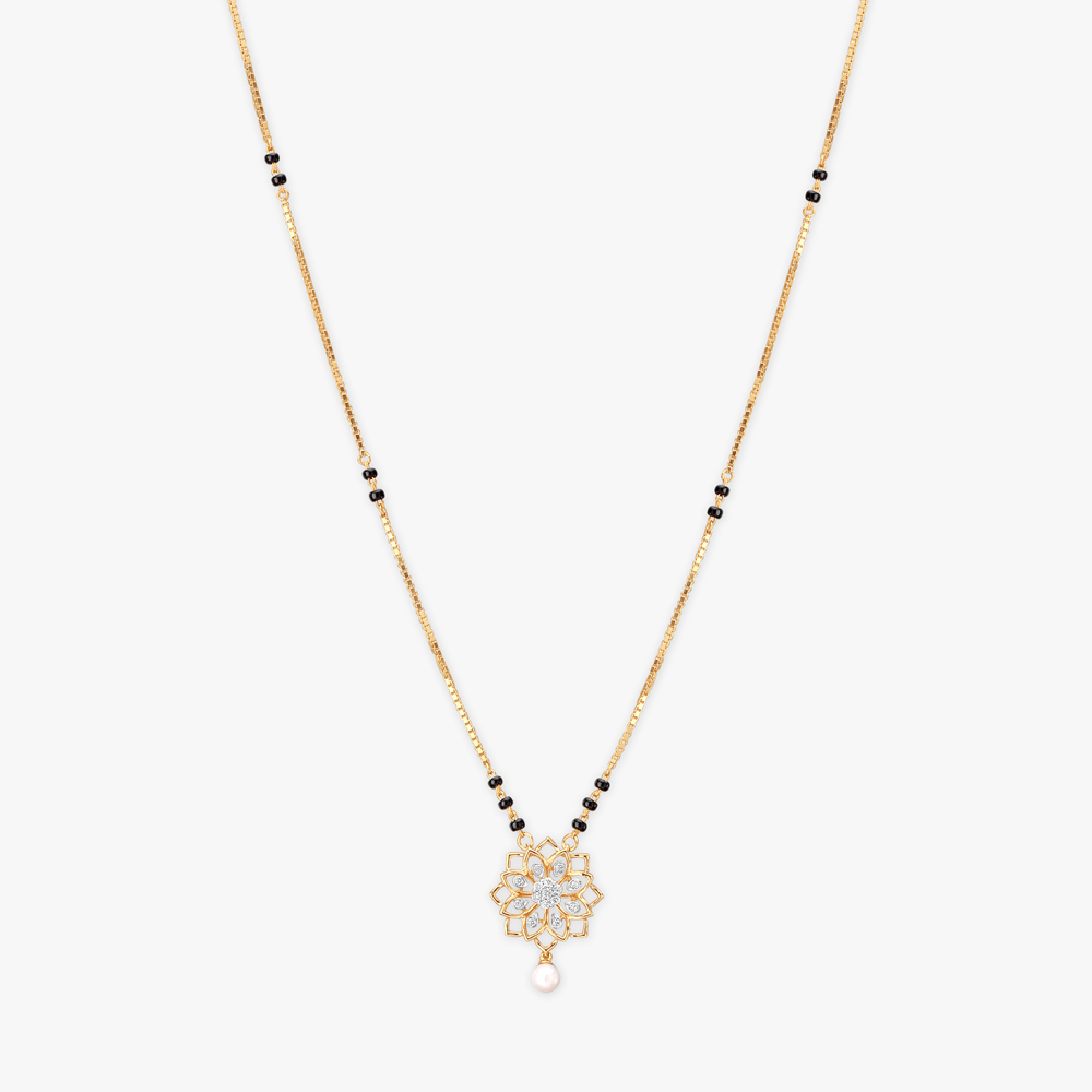 Regal Bloom Diamond Mangalsutra,,hi-res image number null