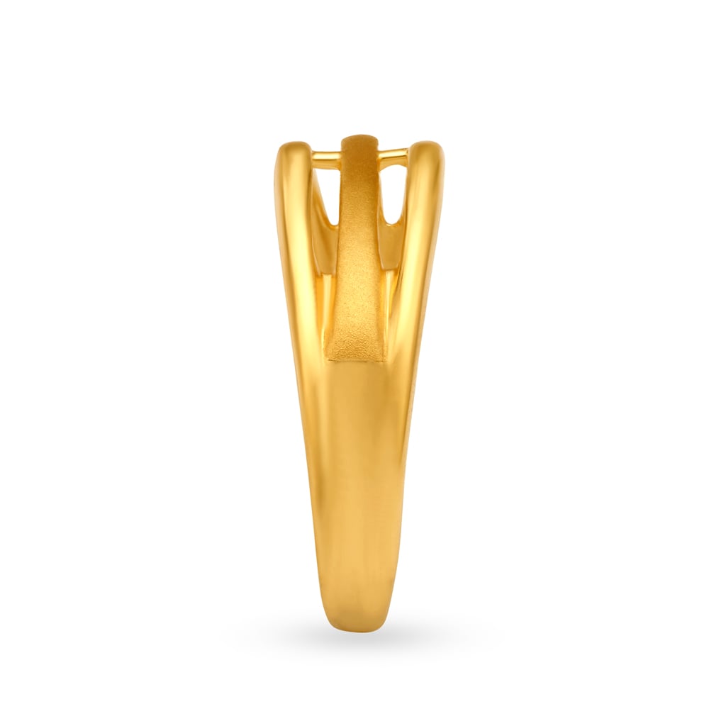 Sleek Gold Mesh Ring,,hi-res image number null