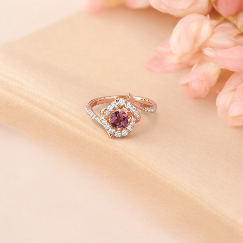 Rosy Reverie Diamond Finger Ring,,hi-res image number null