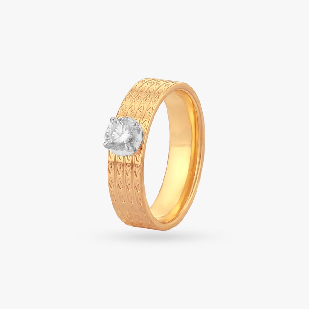 

Sovereign Edge Solitaire Ring for Men