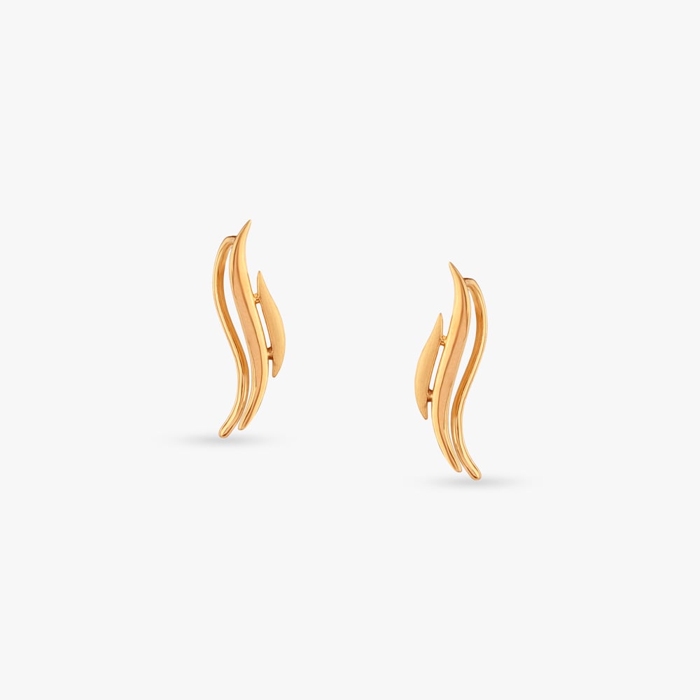 Twin Flame Gold Stud Earrings,,hi-res image number null