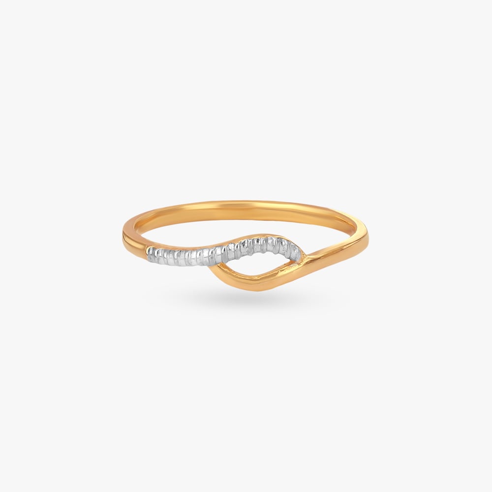 Whispering Wave Gold Finger Ring,,hi-res image number null