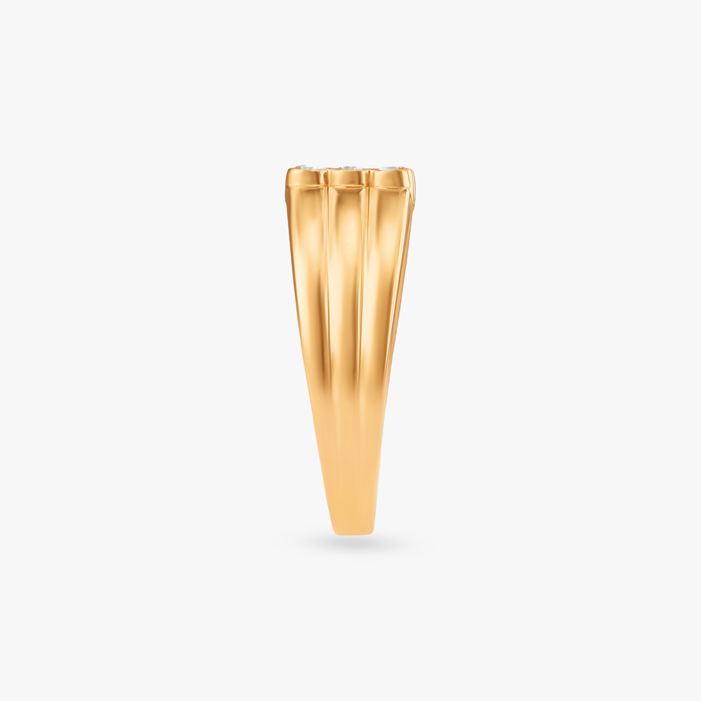 Majestic Grid Diamond Finger Ring for Men,,hi-res image number null