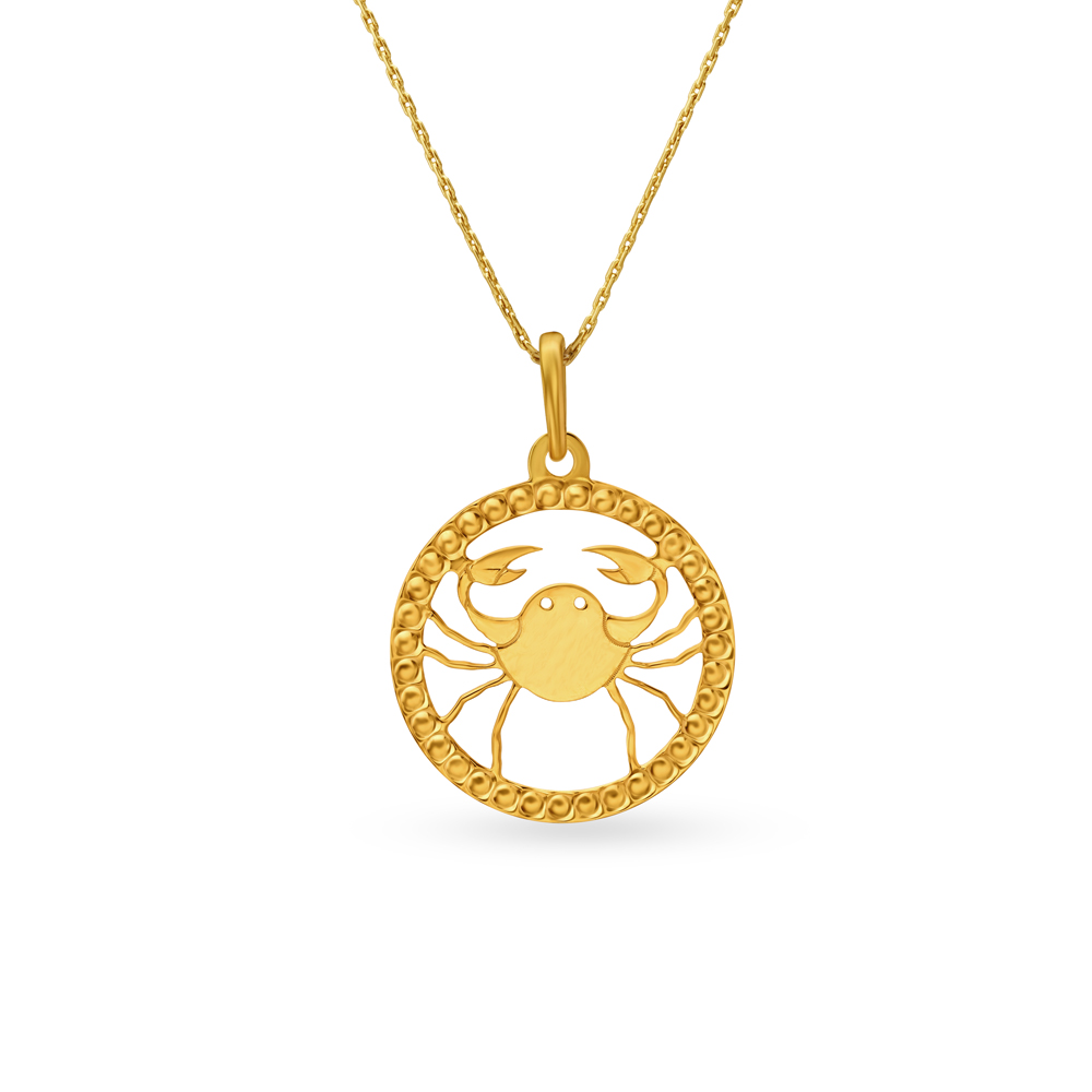 Cancer Necklace Gold & Silver - Cancer Zodiac Constellation Pendant