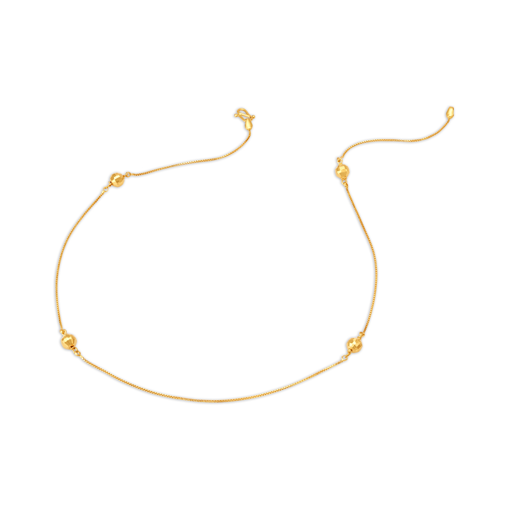 Sober Bead Gold Chain For Kids,,hi-res image number null