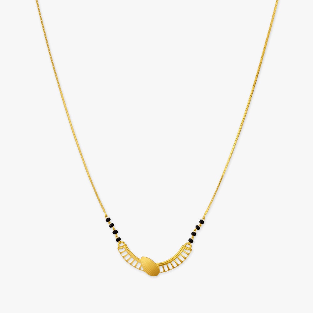 Linear Crescent Gold Mangalsutra,,hi-res image number null