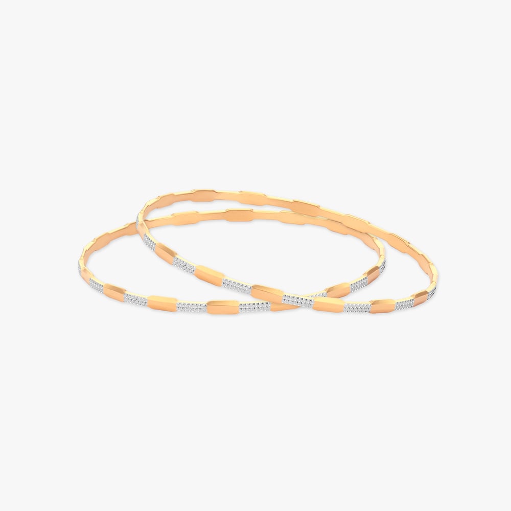 Textured Links Gold Bangles,,hi-res image number null