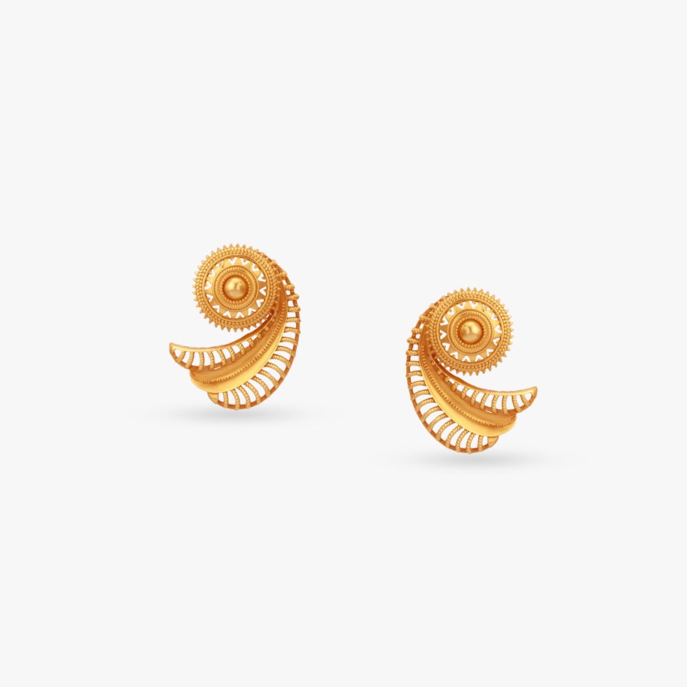 Solar Spiral Gold Necklace Set,,hi-res image number null