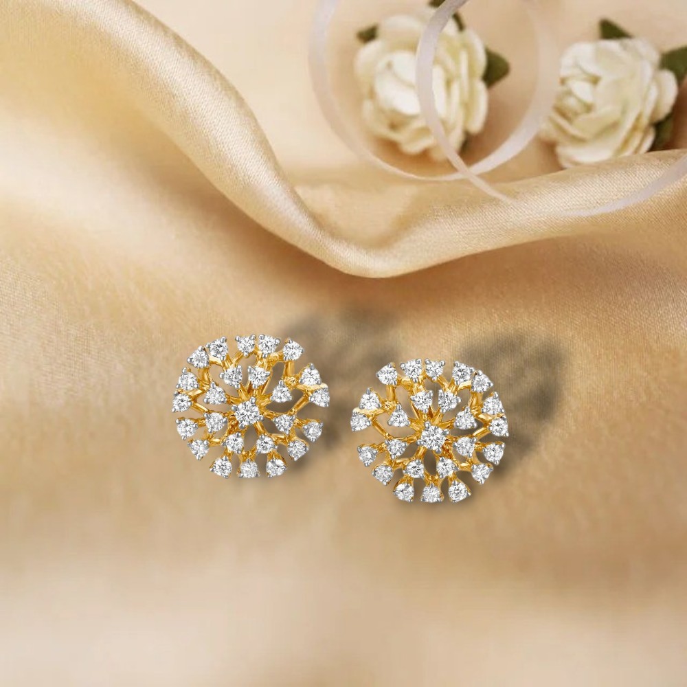 Shimmering Dainty Diamond Stud Earrings,,hi-res image number null