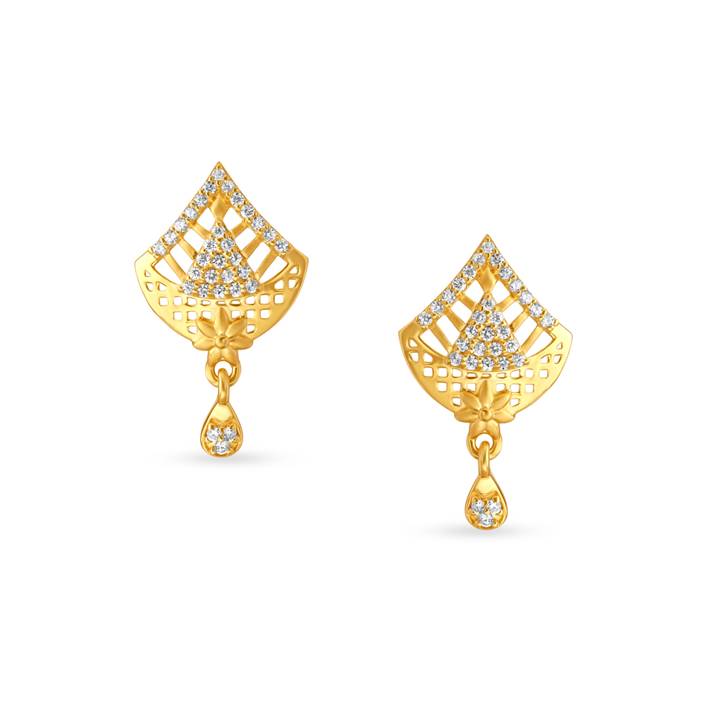 Sophisticated Gold Drop Earrings,,hi-res image number null