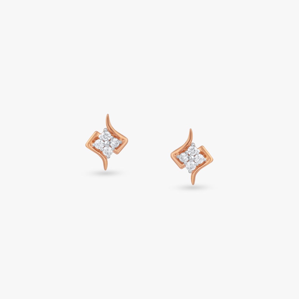 

Blush Wave Diamond Stud Earrings