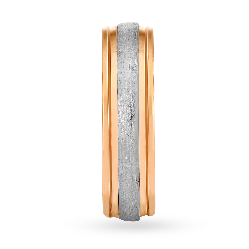 Timeless Platinum and Rose Gold Ring for Men,,hi-res image number null