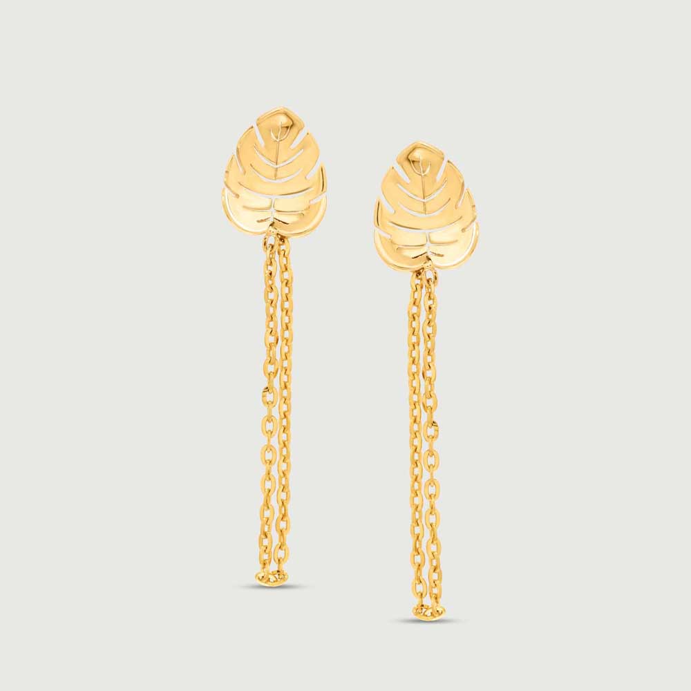 Playful Drip Gold Drop Earrings,,hi-res image number null
