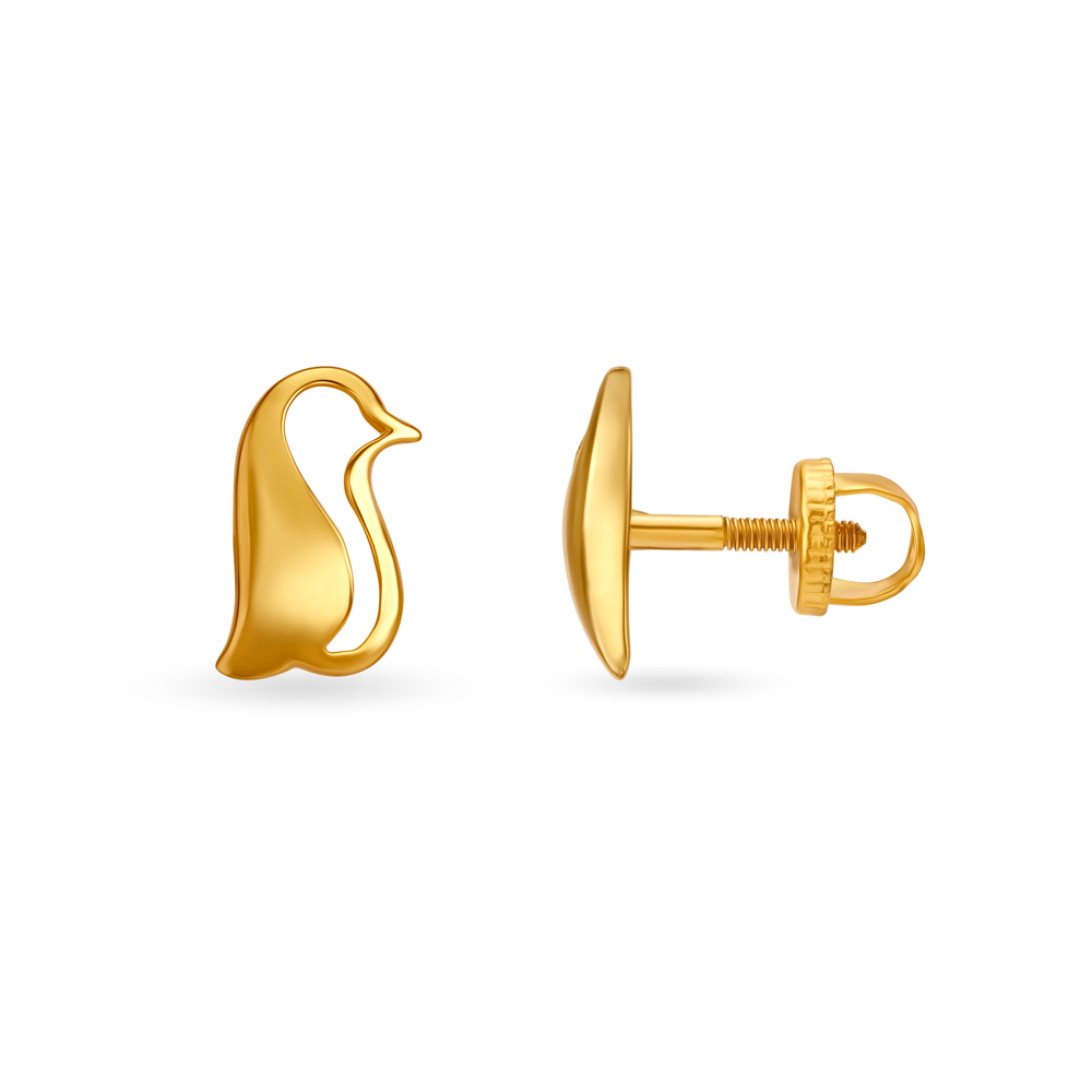 Penguin Emoticon Stud Earrings of Kids,,hi-res image number null
