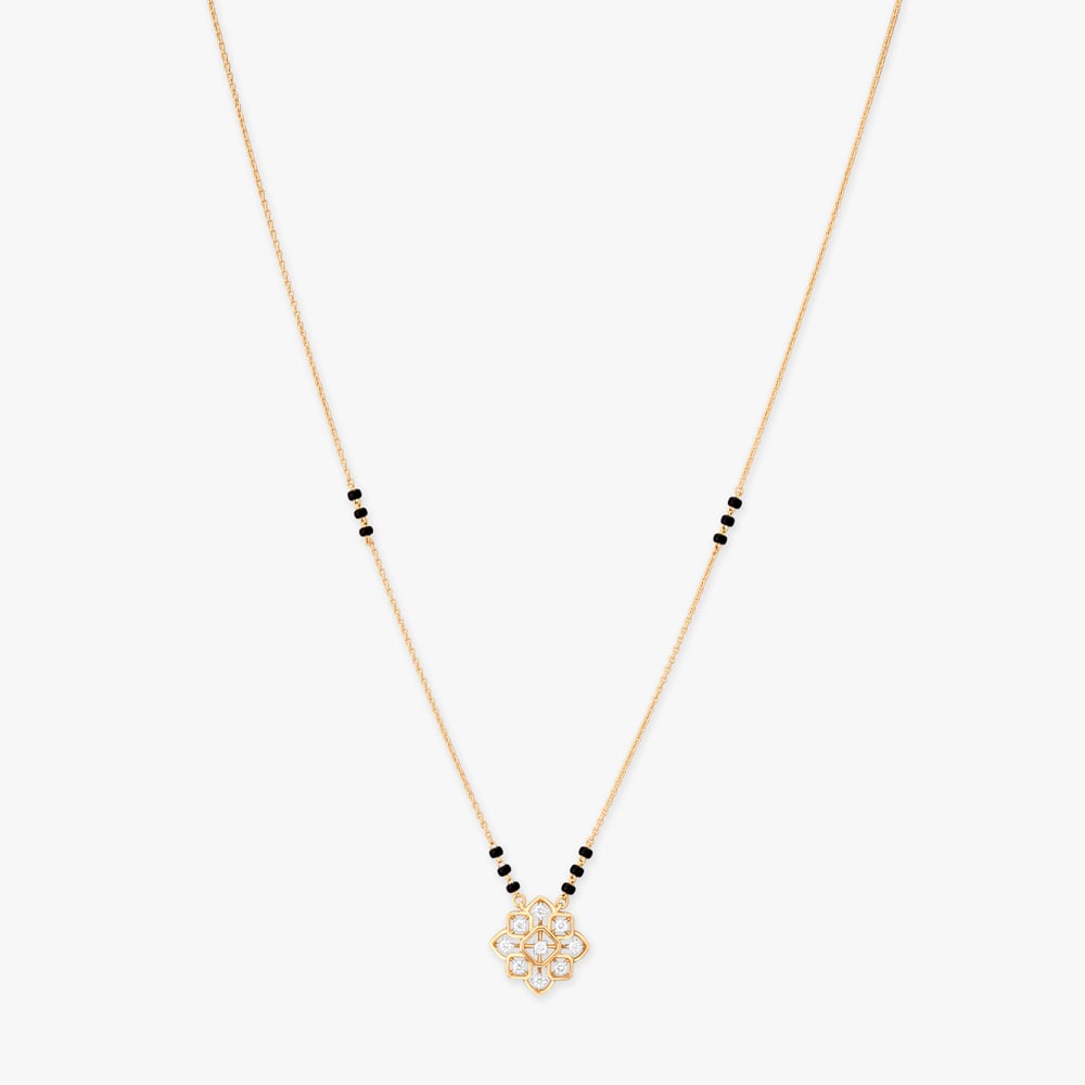 Mosaic Blossom Diamond Mangalsutra,,hi-res image number null