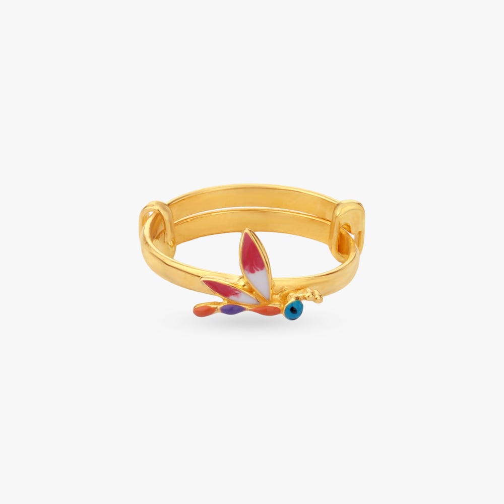 Fluttering Colours Gold Ring for Kids,,hi-res image number null