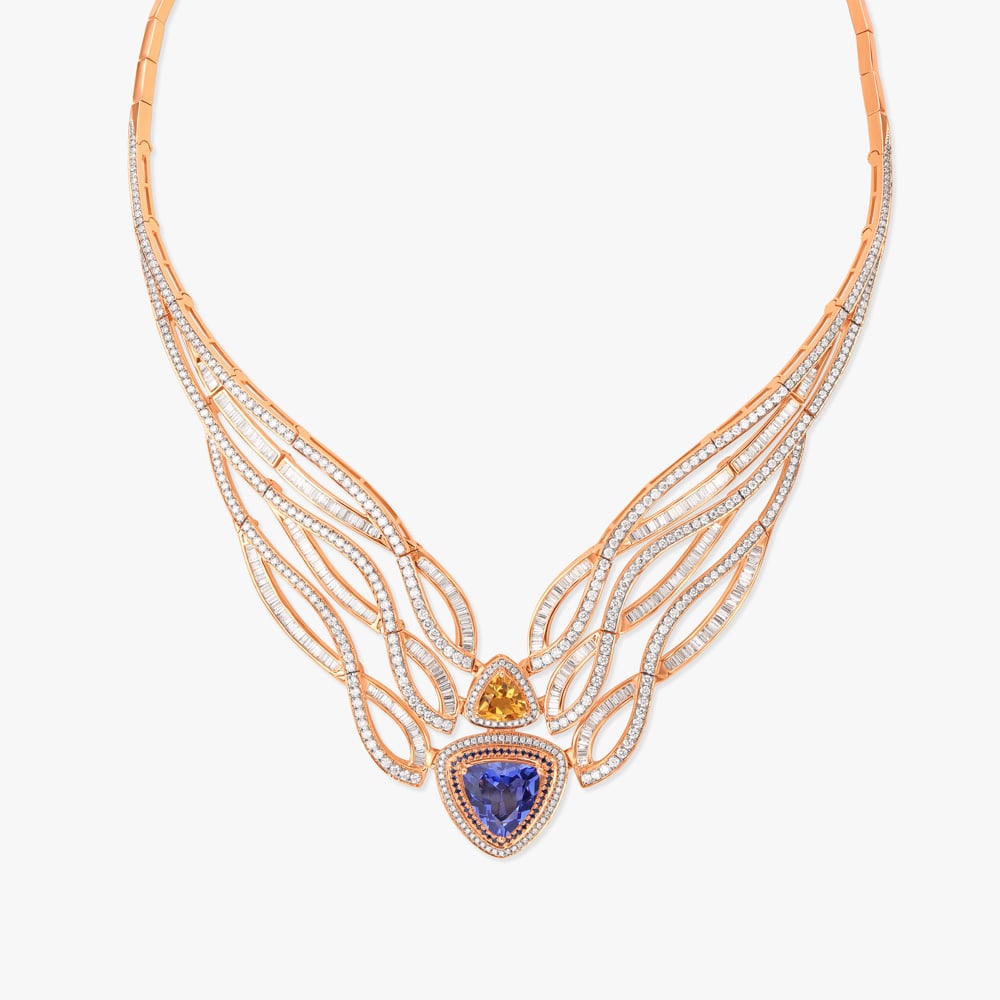 Nectarine Wonders Diamond Necklace Set,,hi-res image number null