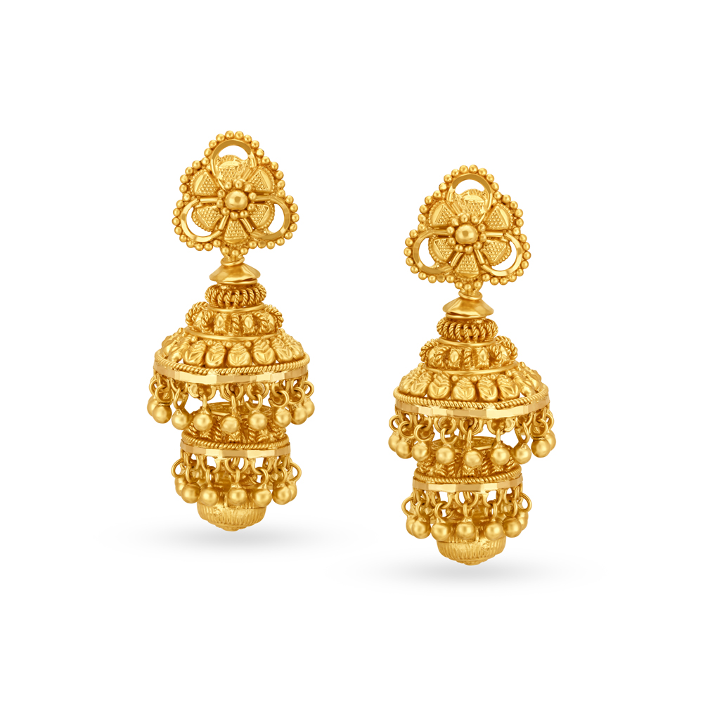 Traditional Floral Drop Earrings