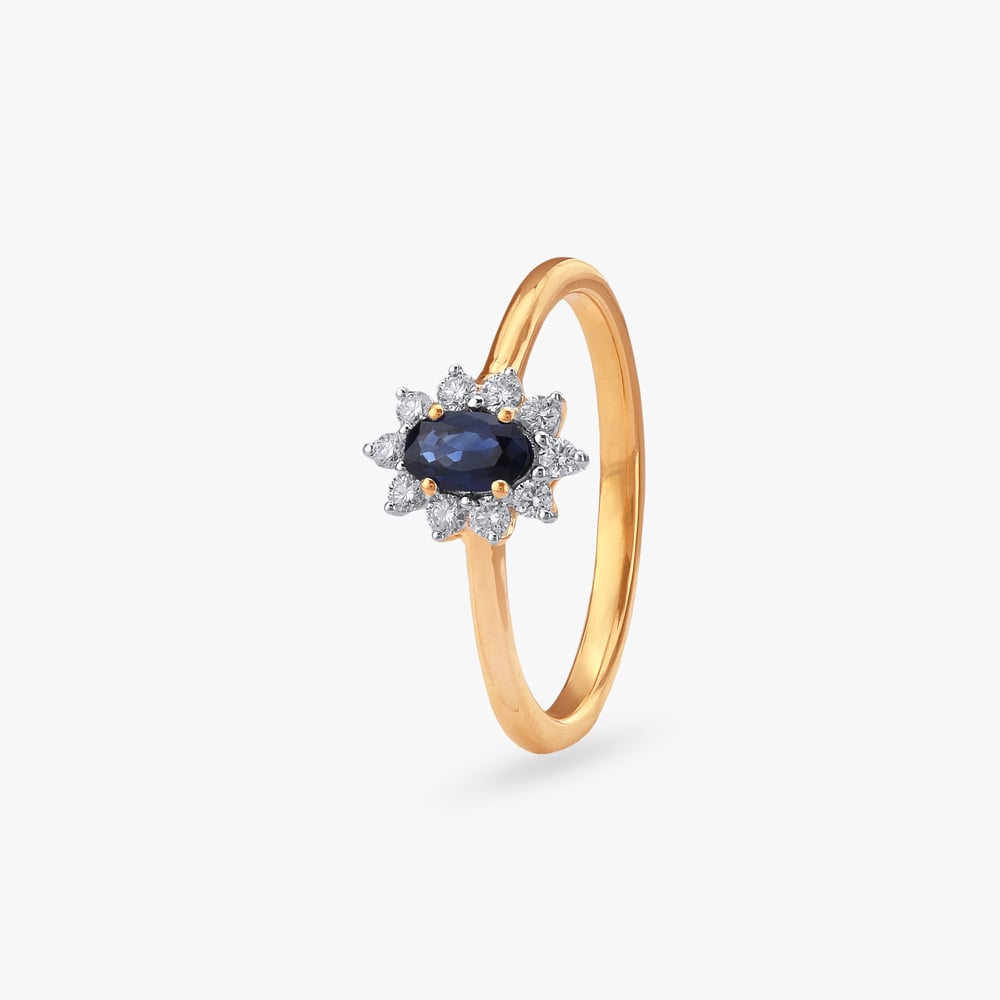 Midnight Bloom Diamond Ring,,hi-res image number null