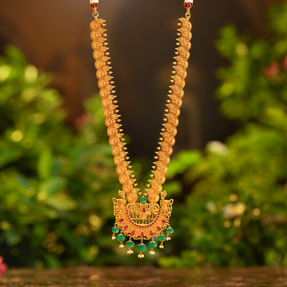 Kasu Cascade Gold Necklace set,,hi-res image number null
